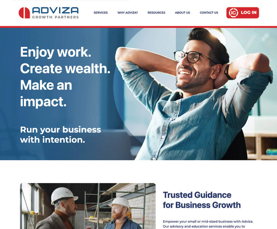 Building Adviza Growth Partners’ Brand Foundation and Website for Future Success